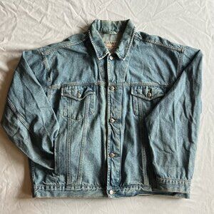 Old Navy Vintage Blue Jean Denim Medium Wash Trucker Jacket - Men's X-Large